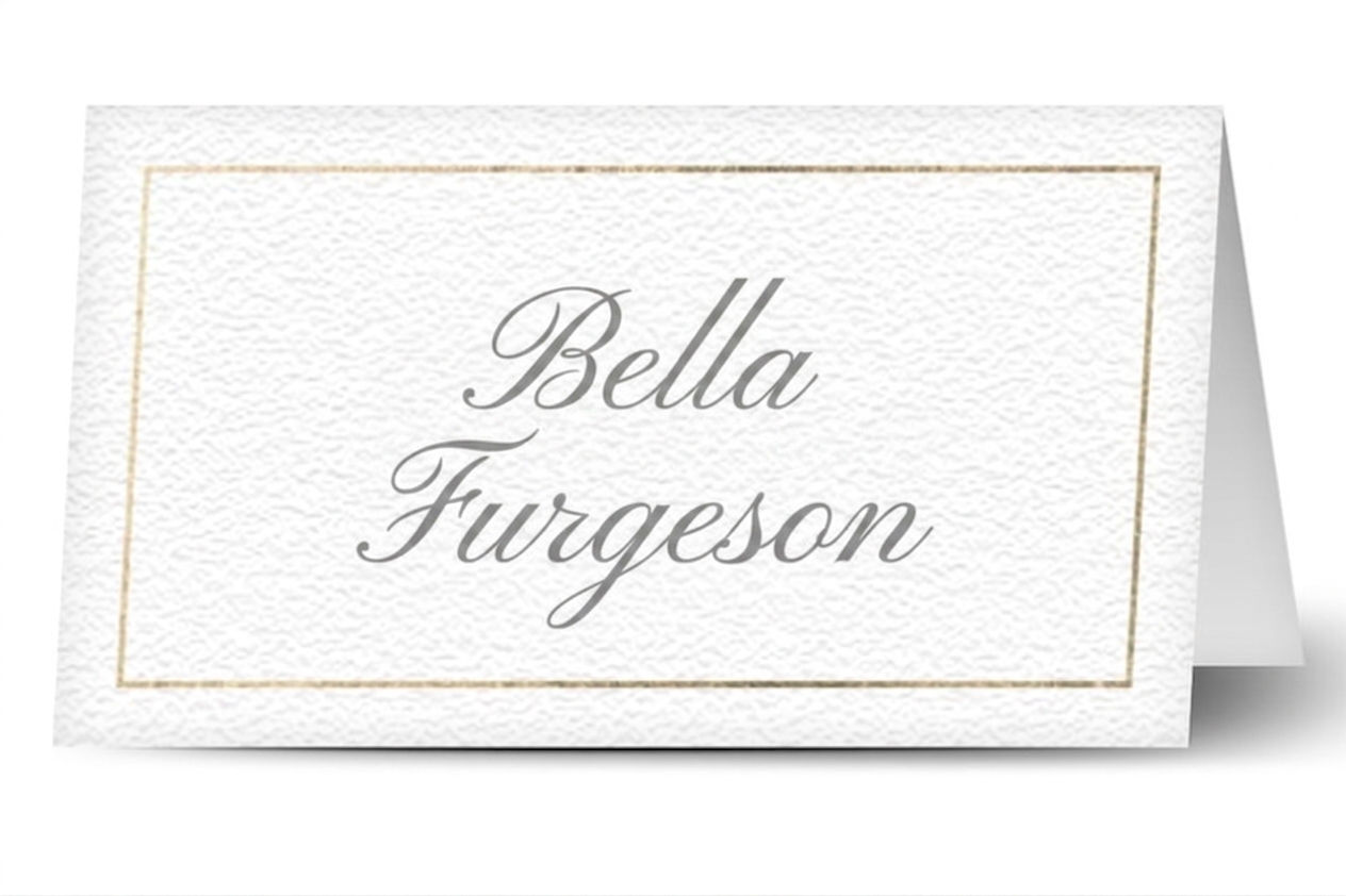 Name placeholder on a wedding table setting